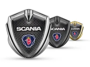 Scania Badge Self Adhesive Pro Style Alloy Finish